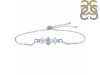 Moonstone & White Topaz Bracelet With Adjustable Camera Lock RBM-RDB-146.