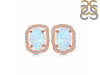 Moonstone Raw Crystal & White Topaz Stud Earring RBM-RDE-1255.