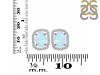 Moonstone Raw Crystal & White Topaz Stud Earring RBM-RDE-1255.