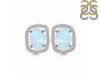 Moonstone Raw Crystal & White Topaz Stud Earring RBM-RDE-1255.