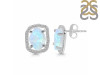 Moonstone Raw Crystal & White Topaz Stud Earring RBM-RDE-1255.