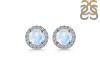 Moonstone & White Topaz Stud Earring RBM-RDE-1259.