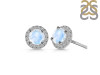Moonstone & White Topaz Stud Earring RBM-RDE-1259.