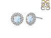 Moonstone & White Topaz Stud Earring RBM-RDE-1268.