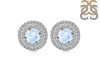 Moonstone & White Topaz Stud Earring RBM-RDE-1271.