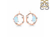 Moonstone Raw Crystal & White Topaz Stud Earring RBM-RDE-1461.