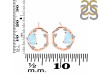 Moonstone Raw Crystal & White Topaz Stud Earring RBM-RDE-1461.