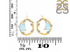 Moonstone Raw Crystal & White Topaz Stud Earring RBM-RDE-1461.