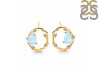 Moonstone Raw Crystal & White Topaz Stud Earring RBM-RDE-1461.