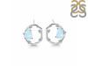 Moonstone Raw Crystal & White Topaz Stud Earring RBM-RDE-1461.