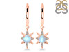 Moonstone & White Topaz Hoop Earring RBM-RDE-1470.