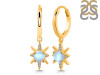 Moonstone & White Topaz Hoop Earring RBM-RDE-1470.