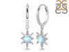 Moonstone & White Topaz Hoop Earring RBM-RDE-1470.