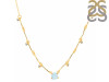 Moonstone  Raw Crystal & White Topaz Necklace RBM-RDN-385.