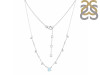 Moonstone  Raw Crystal & White Topaz Necklace RBM-RDN-385.
