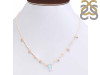 Moonstone  Raw Crystal & White Topaz Necklace RBM-RDN-385.
