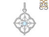 Moonstone & White Topaz Pendant RBM-RDP-797-CZ-LOOP.