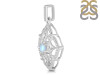 Moonstone & White Topaz Pendant RBM-RDP-797-CZ-LOOP.