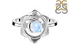 Moonstone Chakra & Crescent Moon Ring RBM-RDR-2140.