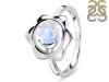 Moonstone Chakra & Crescent Moon Ring RBM-RDR-2140.
