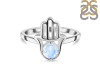 Moonstone Hamsa Hand Ring RBM-RDR-2163.
