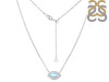 Moonstone & White Topaz Necklace With Adjustable Slider Lock RBM-RN-61.