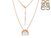 Moonstone Raw Crystal & White Topaz Necklace RBM-RN-67.