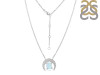 Moonstone Raw Crystal & White Topaz Necklace RBM-RN-67.