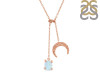 Moonstone Raw Crystal & White Topaz Necklace RBM-RN-71.