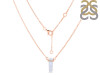 Moonstone & White Topaz Pencil Necklace RBM-RN-84.