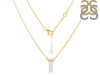 Moonstone & White Topaz Pencil Necklace RBM-RN-84.