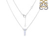 Moonstone & White Topaz Pencil Necklace RBM-RN-84.