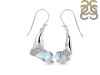 Moonstone & White Topaz Whale Tail Earring RBM-RUE-10.