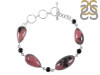 Rhodonite/Black-Tourmaline Bracelet-BSL RDN-11-2.