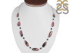 Rhodonite/Black Tourmaline Necklace-NJ RDN-12-1.