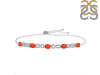 Red Onyx & White Topaz Bracelet With Adjustable Camera Lock ROX-RDB-126.