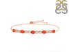 Red Onyx & White Topaz Bracelet With Adjustable Camera Lock ROX-RDB-126.