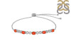 Red Onyx & White Topaz Bracelet With Adjustable Camera Lock ROX-RDB-126.