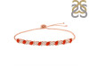 Red Onyx & White Topaz Bracelet With Adjustable Camera Lock ROX-RDB-128.