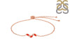 Red Onyx & White Topaz Bracelet With Adjustable Camera Lock ROX-RDB-143.