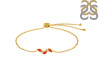 Red Onyx & White Topaz Bracelet With Adjustable Camera Lock ROX-RDB-143.