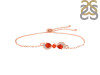 Red Onyx & White Topaz Bracelet With Adjustable Camera Lock ROX-RDB-145.