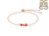 Red Onyx & White Topaz Bracelet With Adjustable Camera Lock ROX-RDB-145.