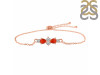 Red Onyx & White Topaz Bracelet With Adjustable Camera Lock ROX-RDB-146.
