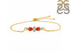 Red Onyx & White Topaz Bracelet With Adjustable Camera Lock ROX-RDB-146.