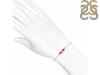 Red Onyx & White Topaz Bracelet With Adjustable Camera Lock ROX-RDB-146.