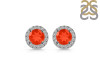 Red Onyx & White Topaz Stud Earring ROX-RDE-1259.