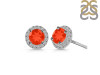 Red Onyx & White Topaz Stud Earring ROX-RDE-1259.