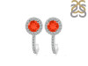 Red Onyx & White Topaz Stud Earring ROX-RDE-1264.