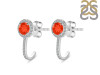 Red Onyx & White Topaz Stud Earring ROX-RDE-1264.